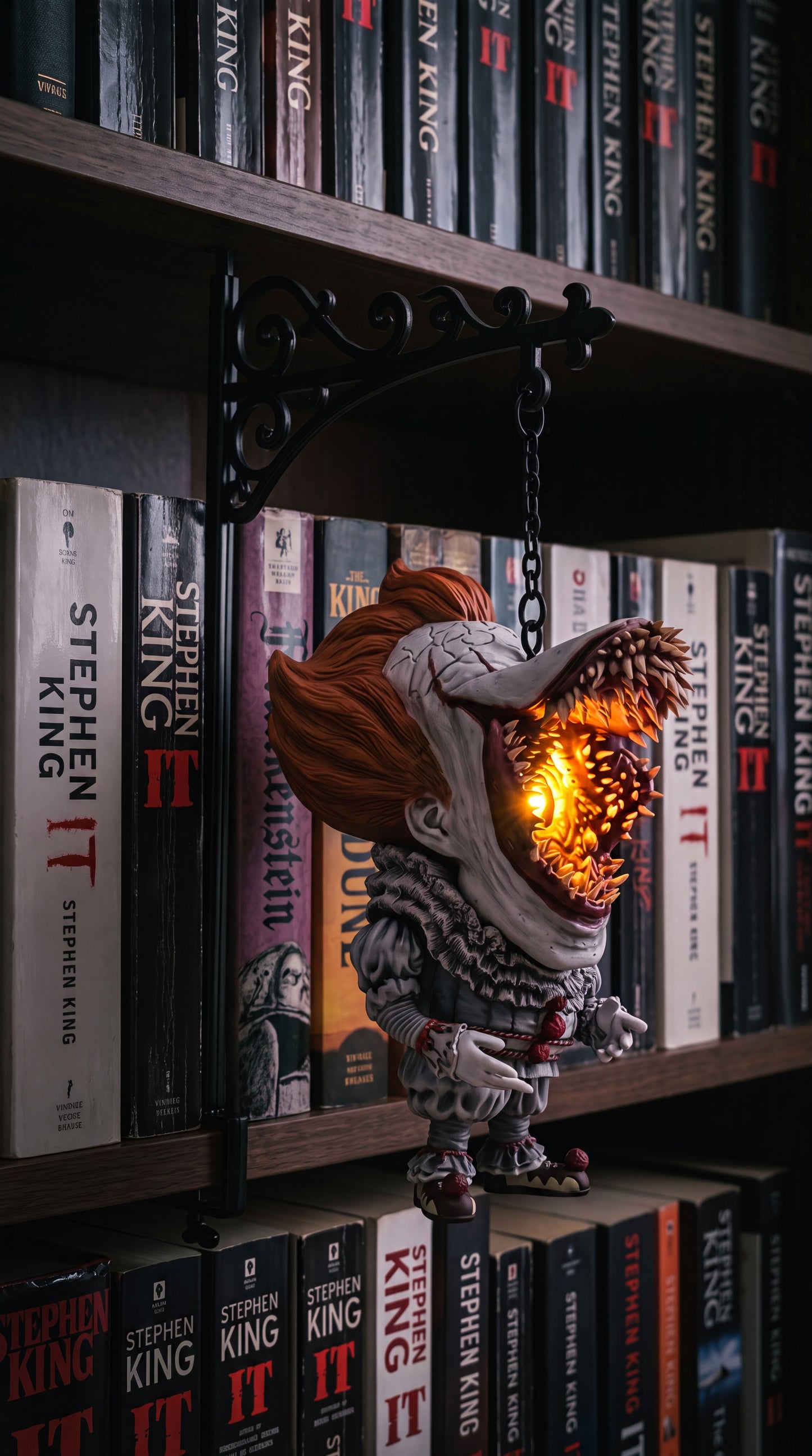 Deadlights variant on dark bookshelf between IT books - lifestyle shot 1