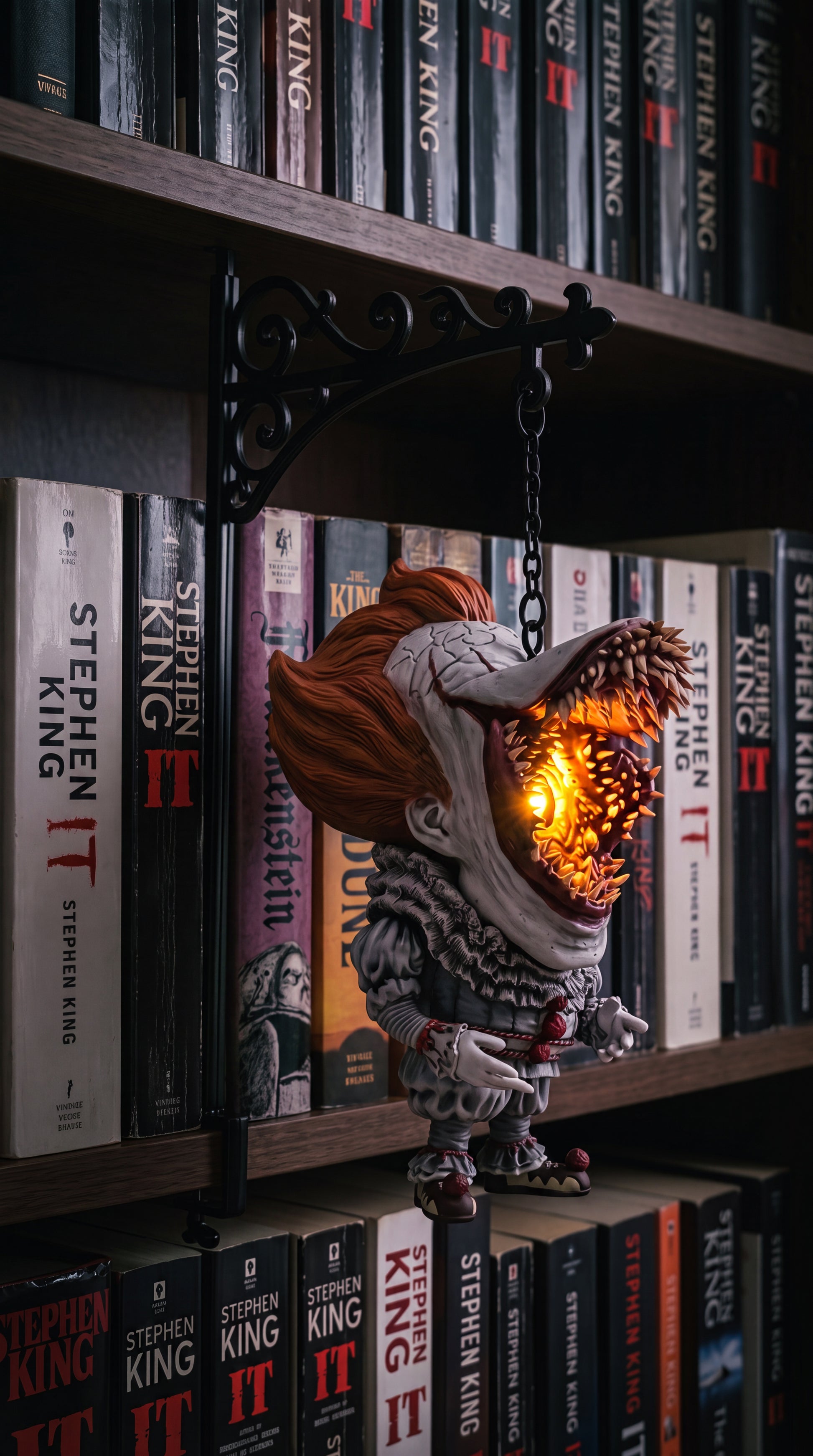Deadlights variant on dark bookshelf between IT books - lifestyle shot 1
